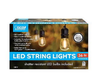 Feit Electric 36' LED String Lights, 18 Socket