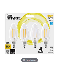 Feit Electric Decade 40W Equivalent LED Candelabra Light Bulb, 4 pk. - Soft White