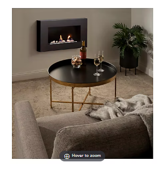 Kate and Laurel Celia Modern Round Coffee Table - Black and Gold