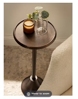 Kate and Laurel Sanzo Modern Pedestal Drink Table - Bronze