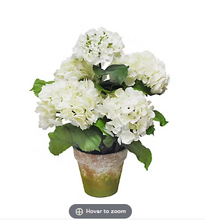 Hortensia toscana en maceta Winward, planta artificial decorativa - Blanca