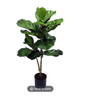 Árbol de hoja de violín decorativo artificial Winward de 40 pulgadas