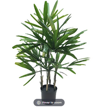 Planta de palma Rhapis en maceta Winward, planta decorativa artificial