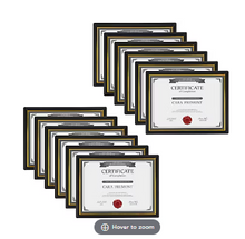 DesignOvation Corporate Document Frame Made to Display Standard Certificates - Black