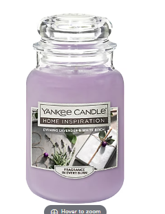 Yankee Candle Home Inspirations Evening Lavender and White Birch Candle, 19 oz.