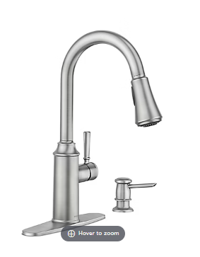 Moen Zabelle One-Handle Pulldown Kitchen Faucet with Soap Dispenser
