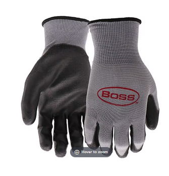 Boss Polyurethane Hardware Gloves, 15 pk.