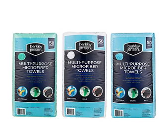 Berkley Jensen Multi-Purpose Microfiber Cleaning Towels, 50 pk.