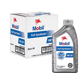 Mobil Full Synthetic Motor Oil 5W-20, 6 pk./1 qt.