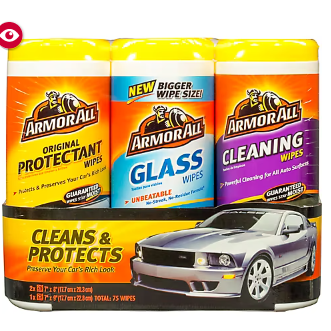 Armor All Original Protectant, Cleaning & Glass Wipes Triple Pack, 3 pk./25 ct.