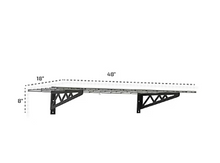 SafeRacks Wall Shelves, 2 Pack with Accessory Hooks - Hammertone