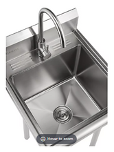 Trinity Stainless Steel Utility Sink, NSF, with Faucet