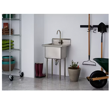 Trinity Stainless Steel Utility Sink, NSF, with Faucet
