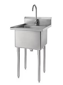 Trinity Stainless Steel Utility Sink, NSF, with Faucet