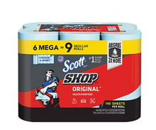 Scott Shop Towel Mega Rolls, 6 pk. - Blue