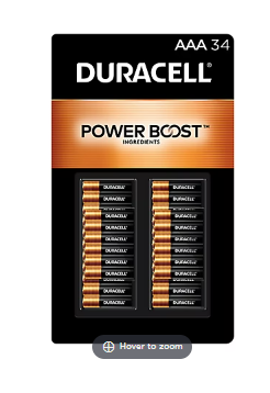Duracell Power Boost AAA Alkaline Batteries, 34 ct.