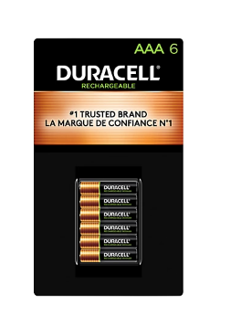 Duracell Rechargeable AAA Pre-Charged Batteries, 6 ct.