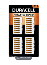 Duracell Hearing Aid 312 Battery, 32 ct.