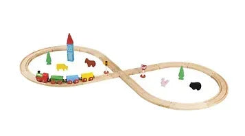Maxim Enterprise 32-Pc. Wooden Train Set– Brands For Less USA