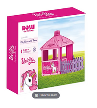 Dolu Toys Unicorn Play House with Fenced Garden - Pink