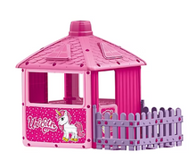 Dolu Toys Unicorn Play House with Fenced Garden - Pink
