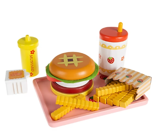 Toy Time Kid's Fast Food Cheeseburger Meal Playset