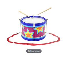Toy Time Double-Sided Toy Drum with Drum Sticks and Adjustable Neck Strap