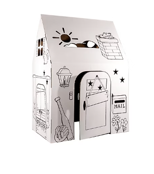Easy Playhouse Cardboard Clubhouse
