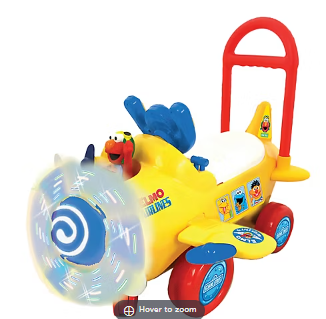 Kiddieland Sesame Street Elmo's Plane Light & Sound Activity Ride-On
