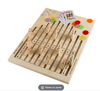 Toy Time Classic Wooden Tabletop Horse Race Game