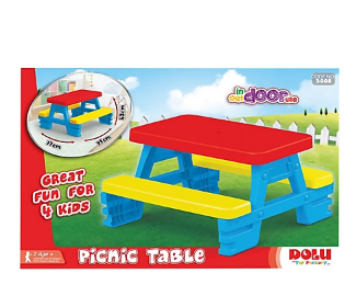 Dolu Toys Children's Picnic Table with 4 Benches