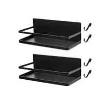 Spice Rack Set, 2 Pack, Black, 7 kg Capacity Each