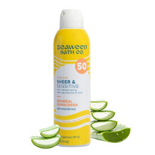 Seaweed Bath Co. Sheer & Sensitive Mineral Sunscreen Spray SPF 50, 6 oz, 3-pack