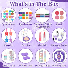 Sendida Kids Makeup Kit, 64pcs Real Washable Kids Makeup Set for Girl Toys Princess Brithday Gifts for Little Girls 3-12 Year Old, Large Size