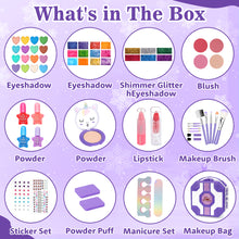 Sendida Kids Makeup Kit, 64pcs Real Washable Kids Makeup Set for Girl Toys Princess Brithday Gifts for Little Girls 3-12 Year Old, Large Size