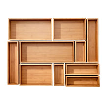 Seville Classics 10-piece Bamboo Storage Box Organizer Set