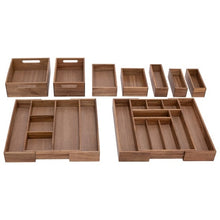 Seville Classics 9-piece Acacia Organizer Starter Set