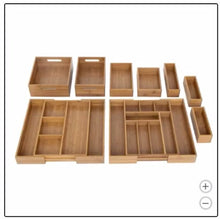 Seville Classics 9-piece Bamboo Organizer Starter Set