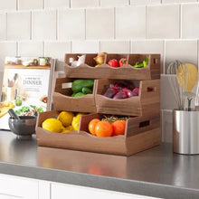 Seville Classics Acacia Stacking Bins, 4 piece - Brands For Less USA