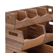 Seville Classics Acacia Stacking Bins, 4 piece - Brands For Less USA