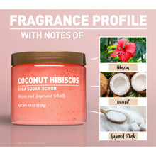 (3  pack)  Shea Sugar Scrub, Coconut Hibiscus, 18 oz
