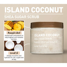 (3 pack)  Shea Sugar Scrub, Island Coconut Scent, 18 oz