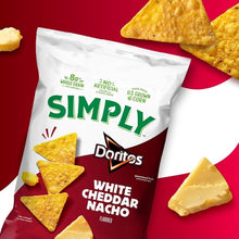 Simply Doritos White Cheddar Nacho Tortilla Chips, 15.25 oz. (PACK OF 3 )