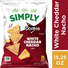 Simply Doritos White Cheddar Nacho Tortilla Chips, 15.25 oz. (PACK OF 3 )