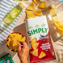 Simply Doritos White Cheddar Nacho Tortilla Chips, 15.25 oz. (PACK OF 3 )