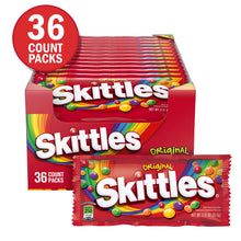Caramelos masticables Skittles Original Fruity, tamaño completo, 2,17 oz, paquete de 36.