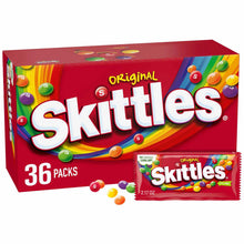 Caramelos masticables Skittles Original Fruity, tamaño completo, 2,17 oz, paquete de 36.