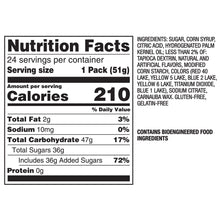 Skittles Caramelos masticables ácidos y afrutados, tamaño normal, 1,8 oz., paquete de 24.