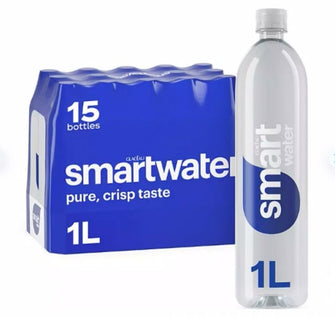 SmartWater Vapor Distilled Premium Water Bottles, 1 L., 15 pk.