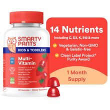 SmartyPants Kids & Toddler Multivitamin Gummies, Daily Wellness Supplement with Vitamin C & B12, 60 Gummies
